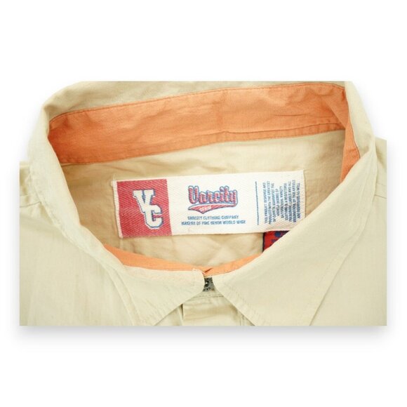 VARCITY DENIM VC Men's Button Up Shirt Size XL Short Sleeve 100% Cotton - Picture 4 of 8